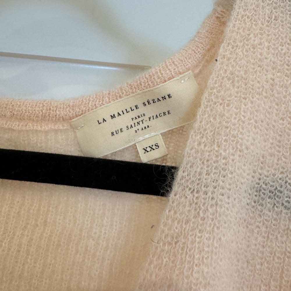 Sezane Barry Cardigan Sweater in Rosy Beige NWOT - Picture 3 of 4